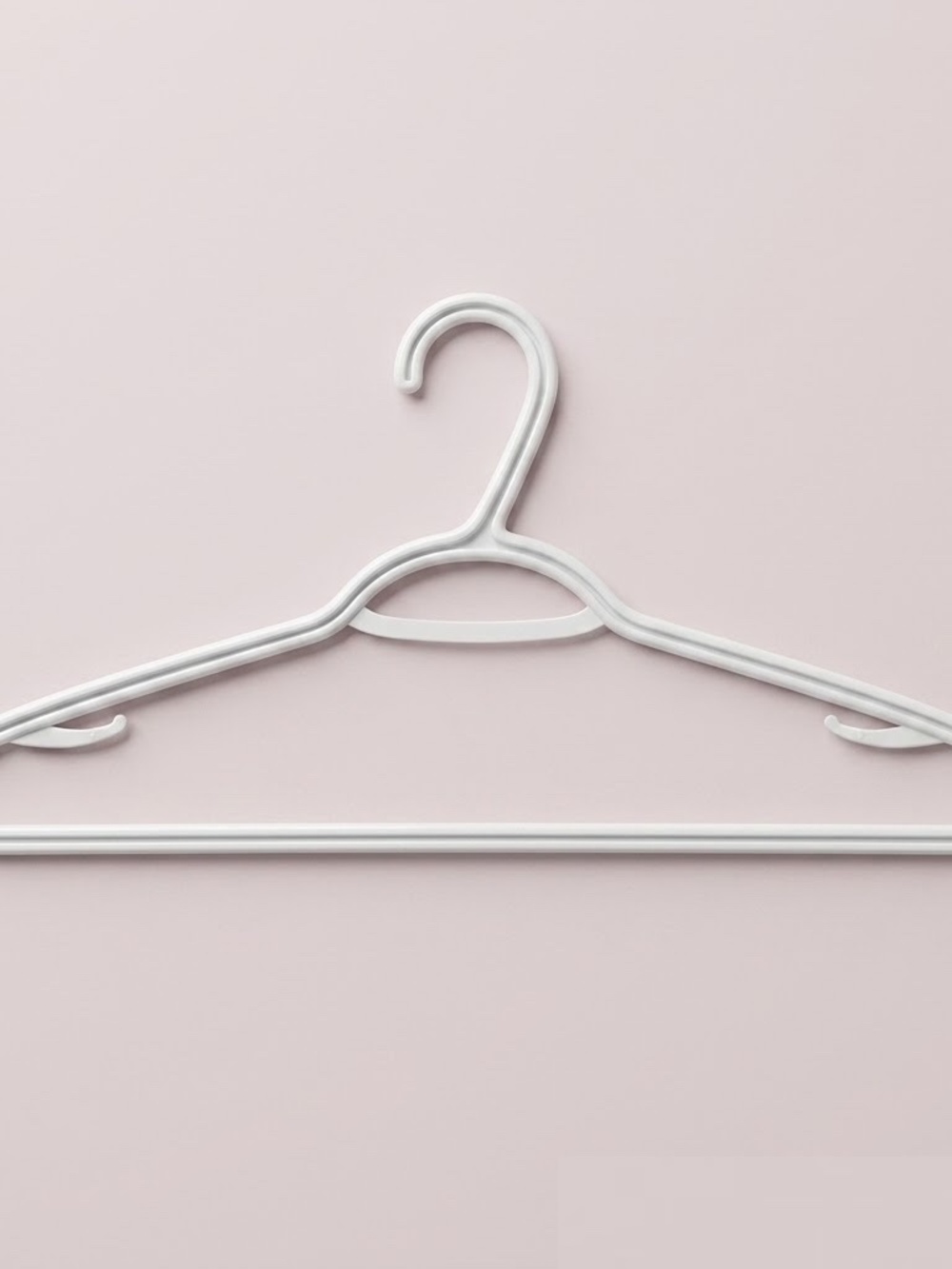 White Plastic Multi-Purpose Clothing Hanger Pack of 10